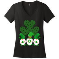 Gnomies Funny St Patrick's Day Women's V-Neck T-Shirt