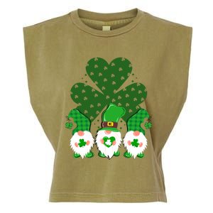 Gnomies Funny St Patrick's Day Garment-Dyed Women's Muscle Tee