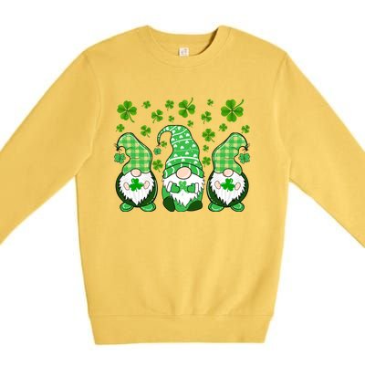 Gnomies Funny St Patrick's Day Premium Crewneck Sweatshirt