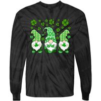 Gnomies Funny St Patrick's Day Tie-Dye Long Sleeve Shirt