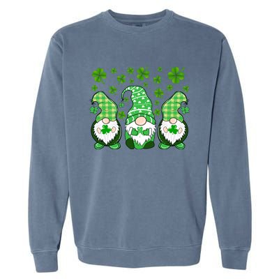 Gnomies Funny St Patrick's Day Garment-Dyed Sweatshirt