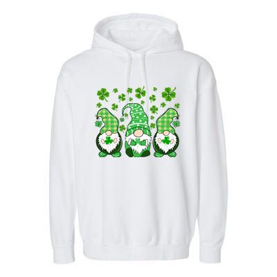 Gnomies Funny St Patrick's Day Garment-Dyed Fleece Hoodie