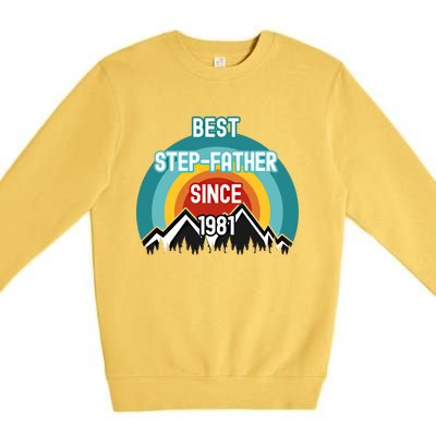 Gift For Stepcool Giftfather Best Stepcool Giftfather Since 1981 Great Gift Premium Crewneck Sweatshirt