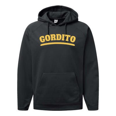 Gordito Funny Spanish Slang Performance Fleece Hoodie