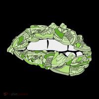 Green Female Sneakerhead Sneaker Lips Green T-Shirt