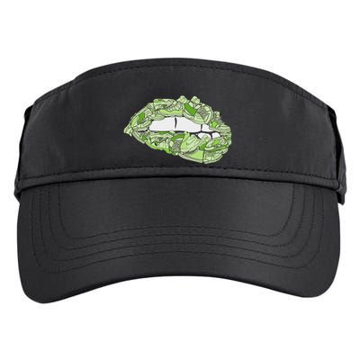 Green Female Sneakerhead Sneaker Lips Green Adult Drive Performance Visor