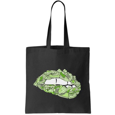 Green Female Sneakerhead Sneaker Lips Green Bag
