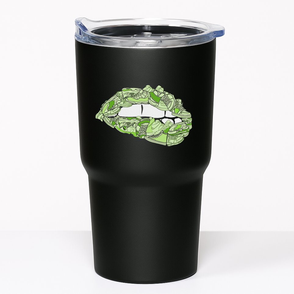 Green Female Sneakerhead Sneaker Lips Green Tumbler