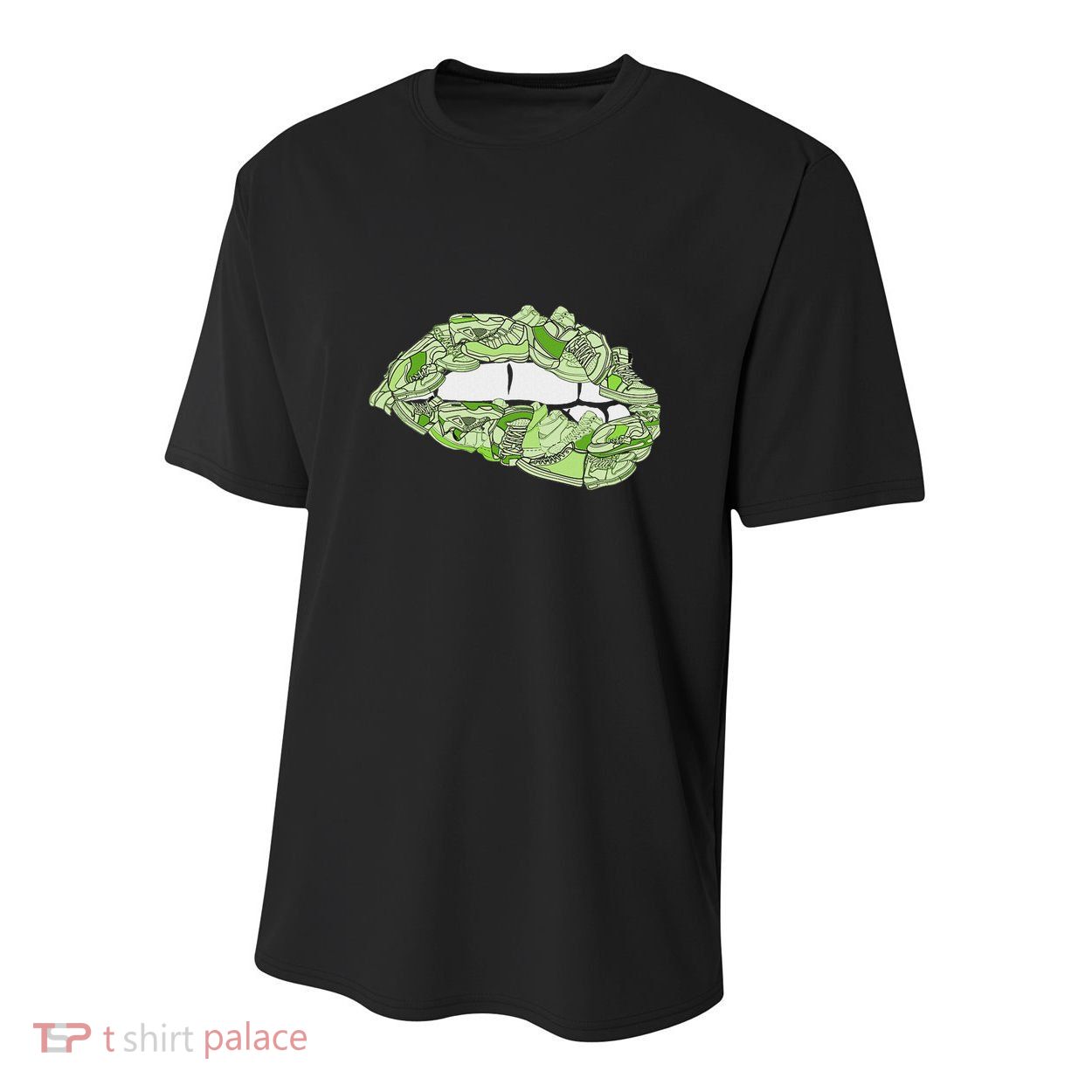 Green Female Sneakerhead Sneaker Lips Green Youth Performance Sprint T-Shirt