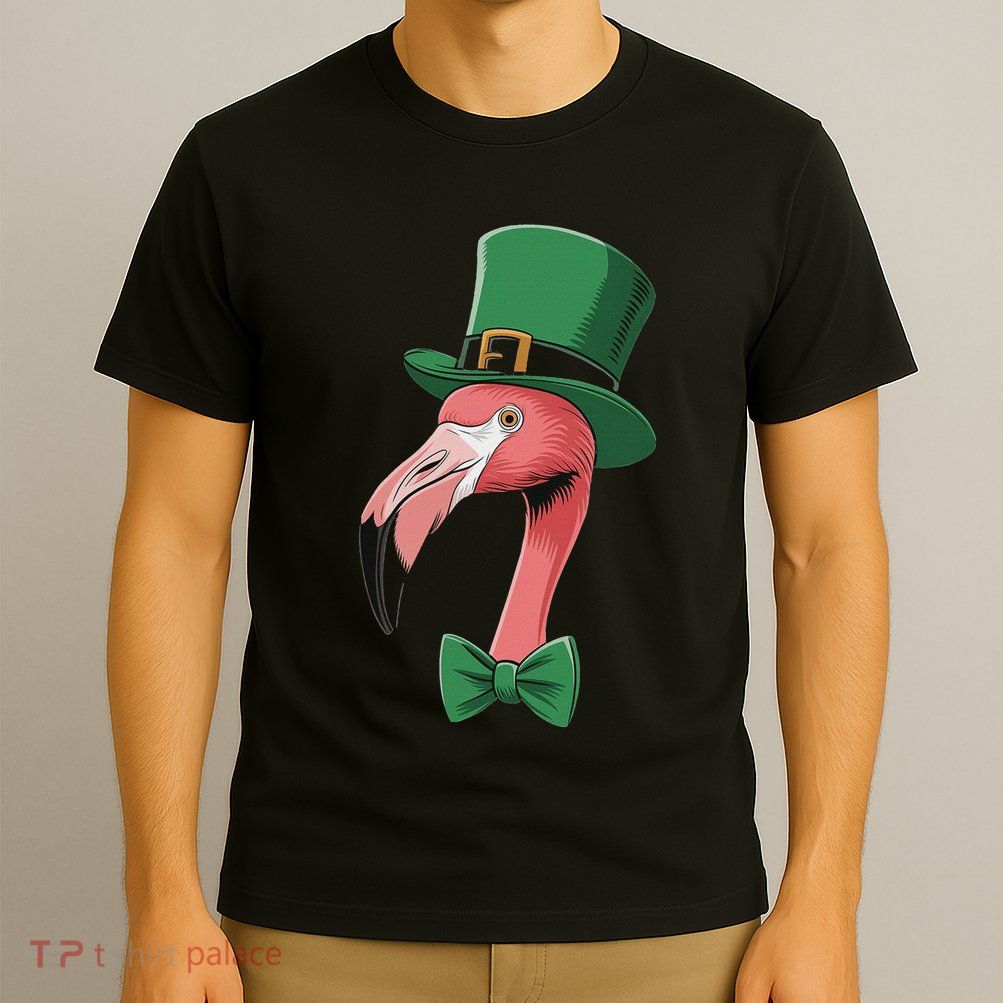 Green Flamingo Shamrock On St Patricks Day Flamingo T-Shirt
