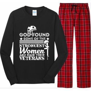 God Found Some Of The Strongest Veterans Army Cute Gift Long Sleeve Pajama Set