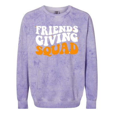 Groovy Friendsgiving Squad Funny Thanksgiving Colorblast Crewneck Sweatshirt