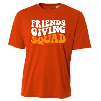 Groovy Friendsgiving Squad Funny Thanksgiving Cooling Performance Crew T-Shirt