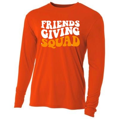 Groovy Friendsgiving Squad Funny Thanksgiving Cooling Performance Long Sleeve Crew