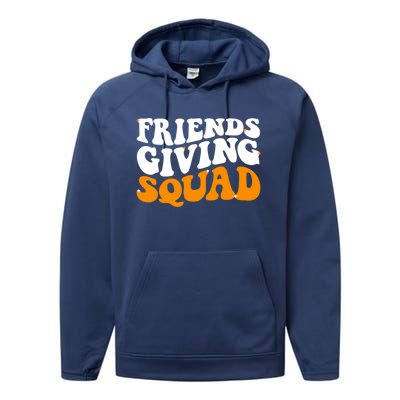 Groovy Friendsgiving Squad Funny Thanksgiving Performance Fleece Hoodie