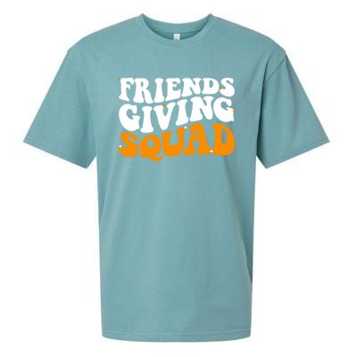 Groovy Friendsgiving Squad Funny Thanksgiving Sueded Cloud Jersey T-Shirt