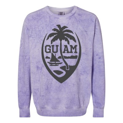 Guam Flag Seal | USA Guamanian Chamorro Gifts Hoodie Colorblast Crewneck Sweatshirt