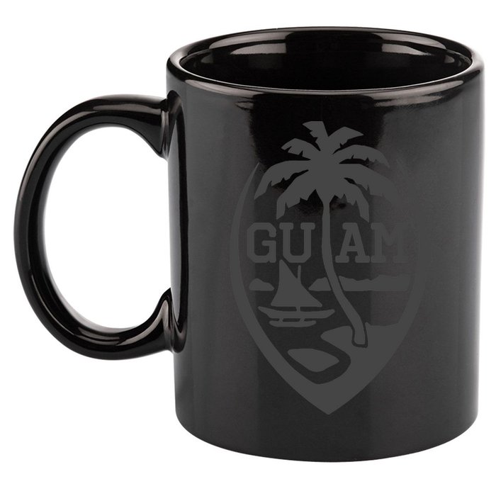 Guam Flag Seal | USA Guamanian Chamorro Gifts Hoodie 11oz C Handle Ceramic Mug