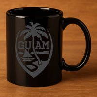 Guam Flag Seal | USA Guamanian Chamorro Gifts Hoodie 11oz C Handle Ceramic Mug