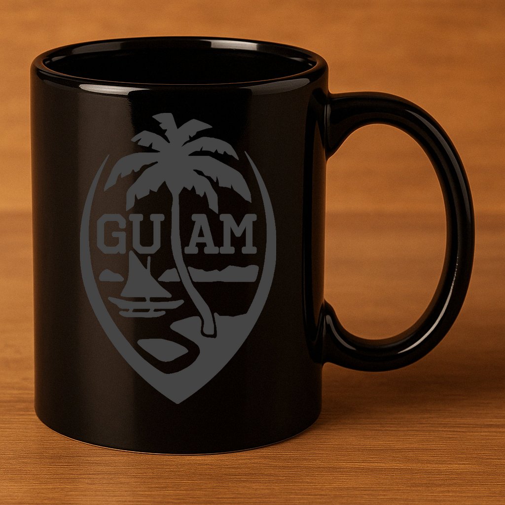 Guam Flag Seal | USA Guamanian Chamorro Gifts Hoodie 11oz C Handle Ceramic Mug