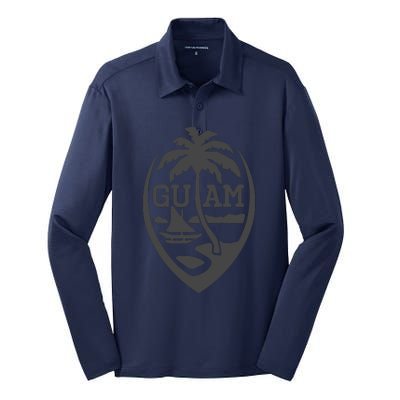 Guam Flag Seal | USA Guamanian Chamorro Gifts Hoodie Silk Touch Performance Long Sleeve Polo