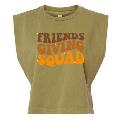 Groovy Friendsgiving Squad Funny Thanksgiving Garment-Dyed Women's Muscle Tee