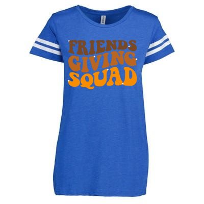 Groovy Friendsgiving Squad Funny Thanksgiving Enza Ladies Jersey Football T-Shirt