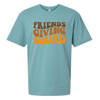 Groovy Friendsgiving Squad Funny Thanksgiving Sueded Cloud Jersey T-Shirt