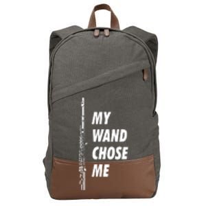 Gift Flute Section My Wand Chose Me Funny Marching Band Gear Cotton Canvas Backpack