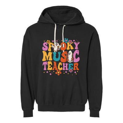 Groovy Faboolous Spooky Music Teacher Halloween Garment-Dyed Fleece Hoodie