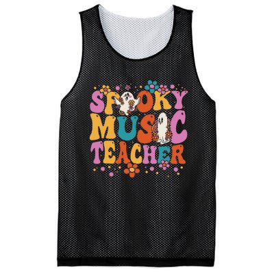 Groovy Faboolous Spooky Music Teacher Halloween Mesh Reversible Basketball Jersey Tank