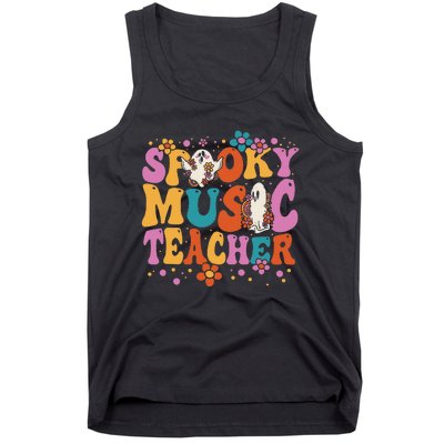 Groovy Faboolous Spooky Music Teacher Halloween Tank Top