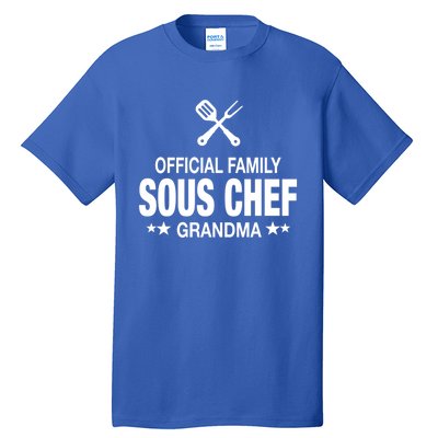 Grandma Family Sous Chef Funny Cooking Grandma Meaningful Gift Tall T-Shirt