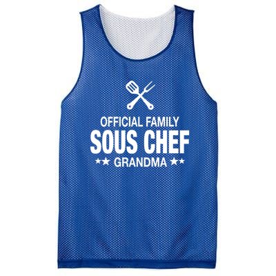 Grandma Family Sous Chef Funny Cooking Grandma Meaningful Gift Mesh Reversible Basketball Jersey Tank