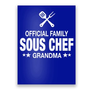 Grandma Family Sous Chef Funny Cooking Grandma Meaningful Gift Poster