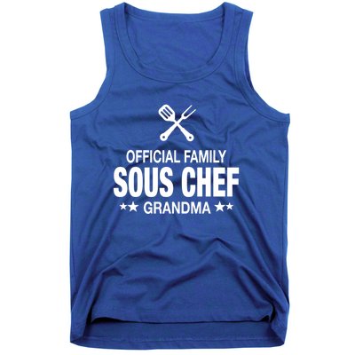 Grandma Family Sous Chef Funny Cooking Grandma Meaningful Gift Tank Top