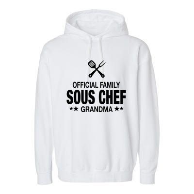 Grandma Family Sous Chef Funny Cooking Grandma Meaningful Gift Garment-Dyed Fleece Hoodie