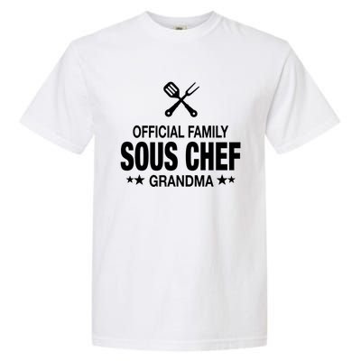 Grandma Family Sous Chef Funny Cooking Grandma Meaningful Gift Garment-Dyed Heavyweight T-Shirt