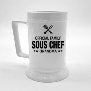 Grandma Family Sous Chef Funny Cooking Grandma Meaningful Gift Beer Stein