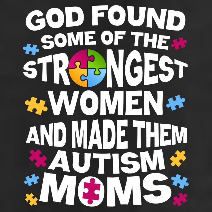 God Found Strongest Women And Make Them Autism Moms 7 Panel Mesh Trucker Snapback Hat