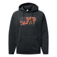 Gadsden Flag Snake America Usa Patriotic Vintage Gift Performance Fleece Hoodie