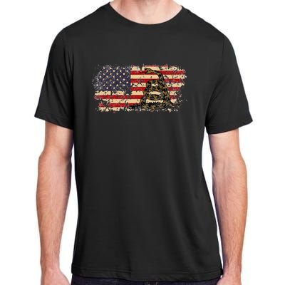 Gadsden Flag Snake America Usa Patriotic Vintage Gift Adult ChromaSoft Performance T-Shirt