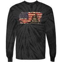 Gadsden Flag Snake America Usa Patriotic Vintage Gift Tie-Dye Long Sleeve Shirt