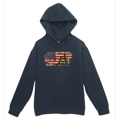 Gadsden Flag Snake America Usa Patriotic Vintage Gift Urban Pullover Hoodie