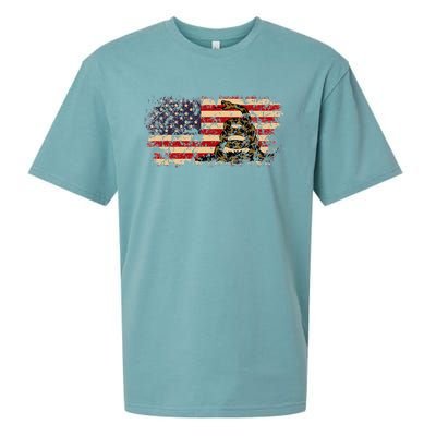 Gadsden Flag Snake America Usa Patriotic Vintage Gift Sueded Cloud Jersey T-Shirt