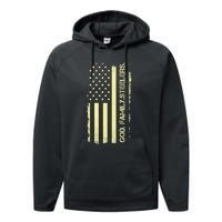 God Family Steelers Pro Us Flag FatherS Day Dad Gift Performance Fleece Hoodie