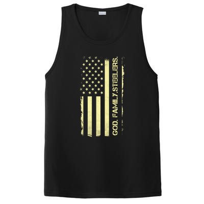 God Family Steelers Pro Us Flag FatherS Day Dad Gift PosiCharge Competitor Tank