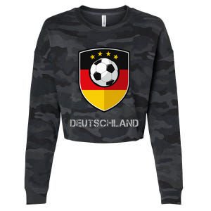 Germany Football Soccer Team Deutschland National Cropped Pullover Crew