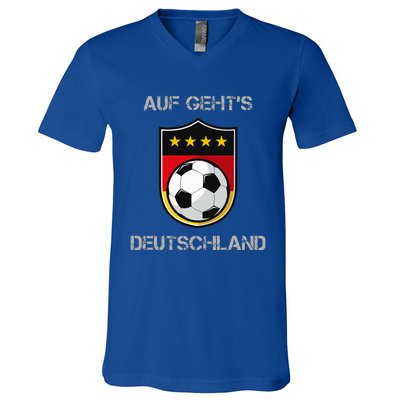 Germany Football Soccer Team Deutschland National V-Neck T-Shirt