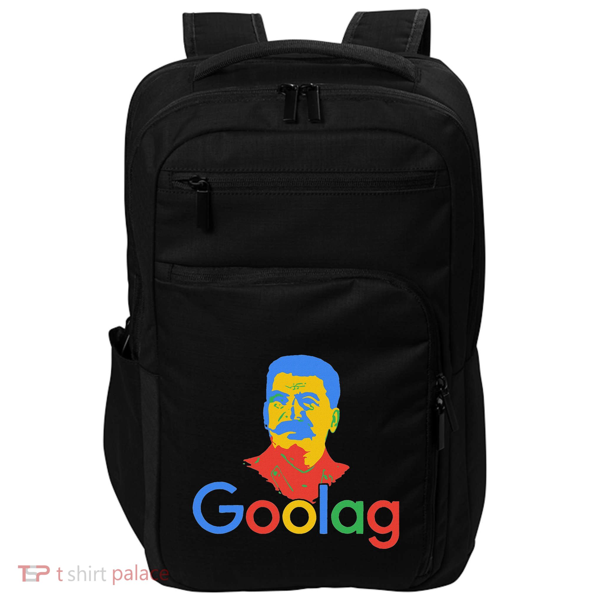 Goolag Funny Soviet Era Political Joke Free Speech Stalin Impact Tech Backpack